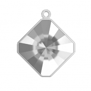 Serti pendentif pour PureCrystal 4499 10 mm - Rhodié x1