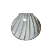 Sequin Nacre en forme de coquillage 9x10 mm Gris irisé x1