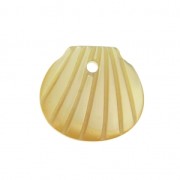 Sequin Nacre en forme de coquillage 9x10 mm Ivoire x1|raw }}