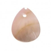 Sequin Feuille en Nacre 12x10 mm Rose x1