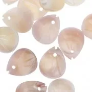 Sequin Feuille en Nacre 12x10 mm Rose x1