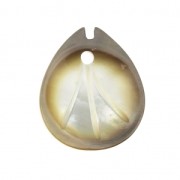 Sequin Feuille en Nacre 12x10 mm Gris Irisé x1|raw }}