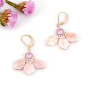 Pétale en nacre 14x10 mm - Rose x1