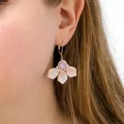 Pétale en nacre 14x10 mm - Rose x1