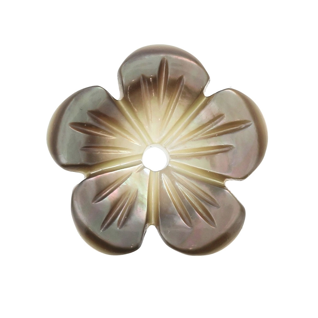 100 Perles Bouton Nacre Coquillage Forme Fleur 15mm – DIY Création Bijoux