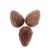 Goutte facettée 6x9 mm imitation Pierre de soleil - Gold Stone x1