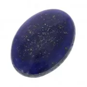 Cabochon ovale - pierre rainurée pour macramé 18x13 mm Lapis Lazuli x1