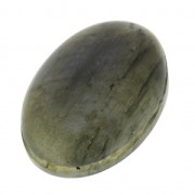 Cabochon ovale - pierre rainurée pour macramé 25x18 mm Labradorite x1