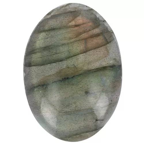 Cabochon ovale - pierre rainurée pour macramé 18x13 mm Labradorite x1