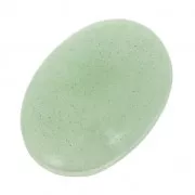 Cabochon ovale - pierre rainurée pour macramé 25x18 mm Aventurine x1