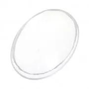 Cabochon ovale - pierre rainurée pour macramé 18x13 mm Cristal de roche x1