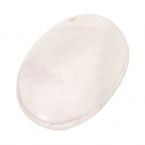 Cabochon ovale - pierre rainurée pour macramé 18x13 mm Quartz Rose x1