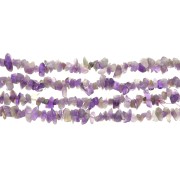 Perles chips 5 - 8 mm en pierre gemme  - Amethyste x78cm|raw }}