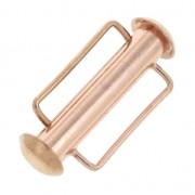 Fermoir coulissant pour tissage de perles 21.5 mm doré rose x1|raw }}