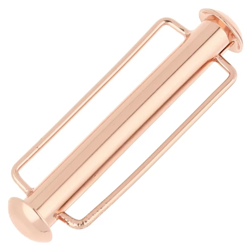 Fermoir coulissant pour tissage de perles 31.5 mm - Doré rose x1