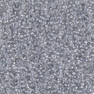 Rocaille Miyuki 15/0 1105 - Crystal Spkl Silver Gray Lined x8g