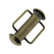 Fermoir coulissant pour tissage de perles 16.5 mm bronze x1|raw }}