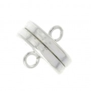 Fermoir aimanté 9x3.6 mm Placage Argent fin x1|raw }}