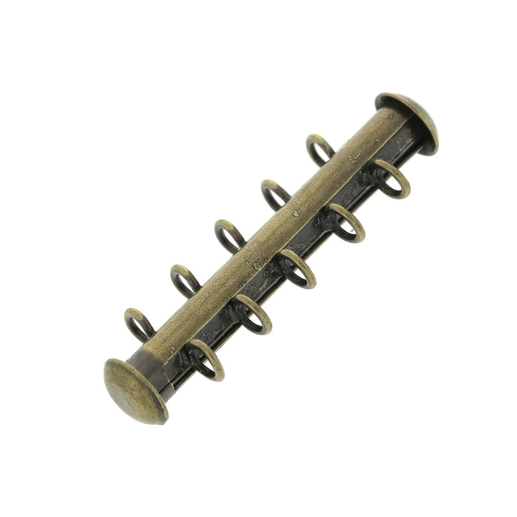 90 Pièces Fermoirs Coulissants Laiton - 9 Tailles (6-40mm) - Pour Colliers, Bracelets Multi-brins DIY
