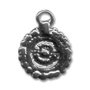 Breloque motif rose 19 mm black nickel x1|raw }}