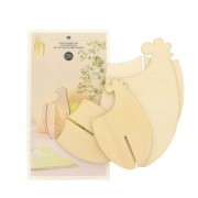 Set de 2 poules 3D en bois pour Pâques à monter et à décorer x1