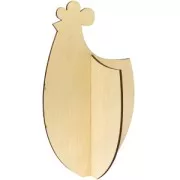 Set de 2 poules 3D en bois pour Pâques à monter et à décorer x1
