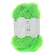 Creative Bubble - Fil à crocheter pour éponge tawashi Vert fluo x50g