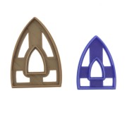 2 emporte-pièces ajourés pour modelage et pâte polymère - Ecusson|raw }}