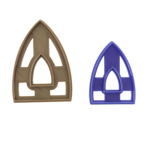 2 emporte-pièces ajourés pour modelage et pâte polymère - Ecusson