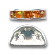 Rondelle Demi-Lune 14x8 mm argentée Topaz x1