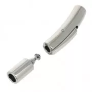 Fermoir clip 30x5 mm pour cordon 3 mm en Acier inoxydable x1