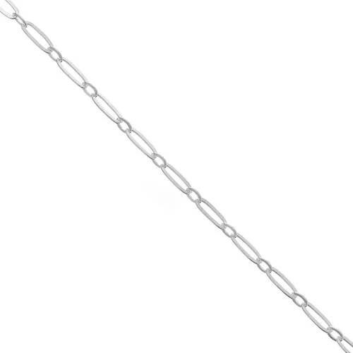 Chaîne maille rectangle alternée limée (1x1) 2.6 mm en Argent 925 x50 cm