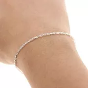 Chaîne maille corde 1.1 mm en Argent 925 x50 cm