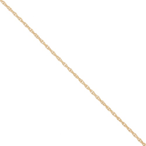Chaîne maille corde 1.1 mm en Plaqué Or 3 microns x50 cm
