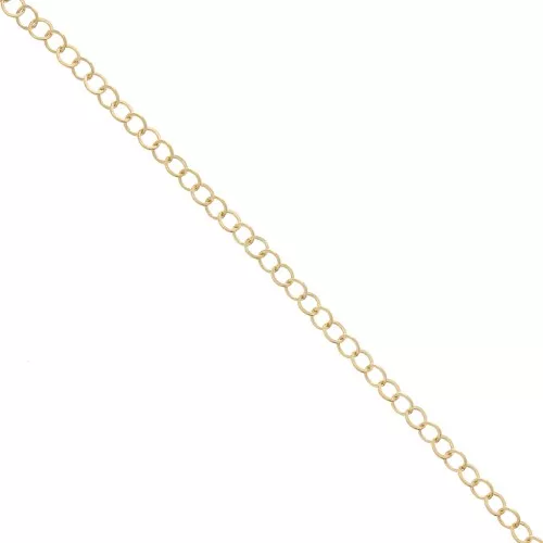 Chaîne maille forçat ronde limée 2.9 mm en Plaqué Or 3 microns x50 cm