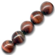 Perles rondes en pierre gemme Oeil de taureau 10 mm x5|raw }}