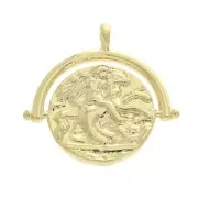 Breloque Don Quichotte en laiton 20 mm doré x1