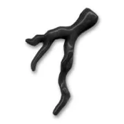 Pendentif branche 50x30 mm - Noir x1