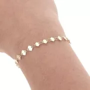 Chaîne maille Fantaisie carrée 5 mm doré x 50 cm