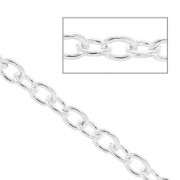 Chaîne maille forçat 2,5 mm Placage argent fin x1m|raw }}