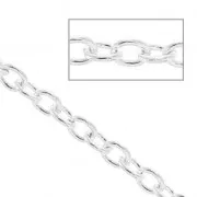 Chaîne maille forçat 2,5 mm Placage argent fin x1m
