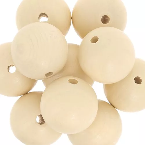Ronde en bois 20 mm Naturel x5
