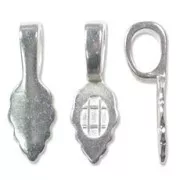 Attache pendentif à coller 25 mm argenté x1