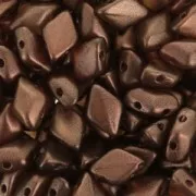 Perles en verre Gemduo 2 trous 8x5 mm Halo Tangerine x10g