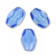 Perles olives facettées 6x4 mm - Sapphire x25