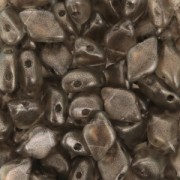 Perles en verre Gemduo 2 trous 8x5 mm Halo Champagne x10g|raw }}