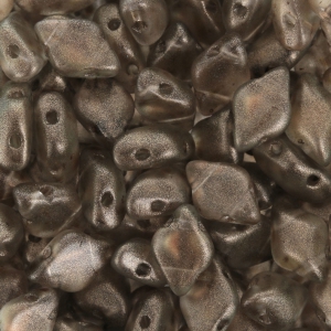 Perles en verre Gemduo 2 trous 8x5 mm Halo Champagne x10g