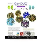 Perles en verre Gemduo 2 trous 8x5 mm Halo Champagne x10g