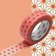 Masking Tape 15 mm Etoiles Asanoha Orange x10m