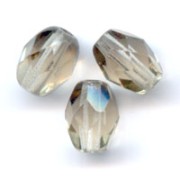 Olives facettées  6x4 mm Black Diamond x25